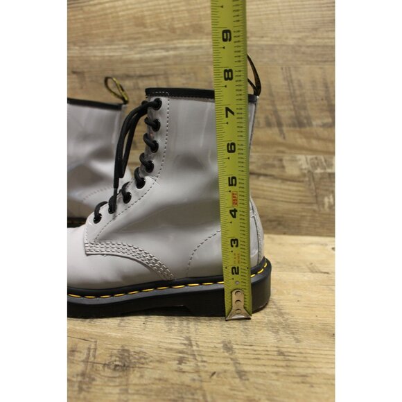 Dr. Martens‎ women's 1460 8-eye gray patent leather lamper boots 6 - Picture 5 of 16